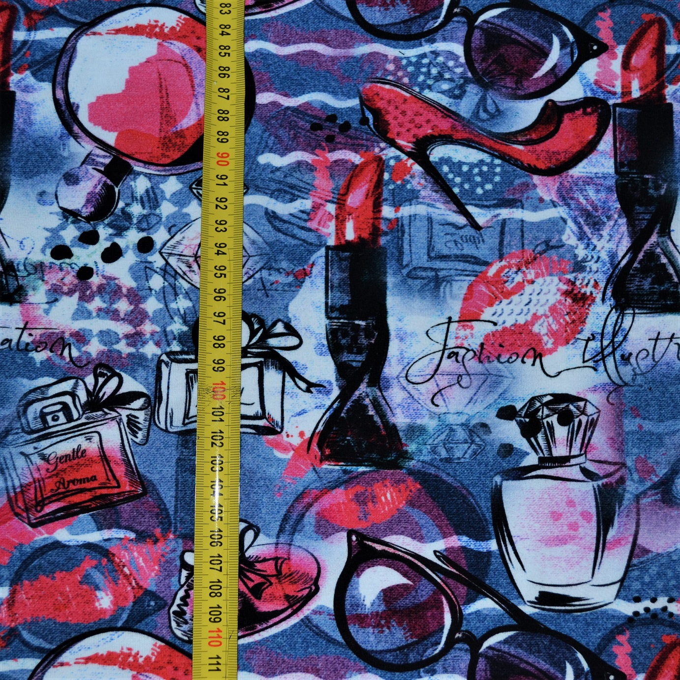 DIGITÁLNÍ TISK Vlny úplet 16x76cm