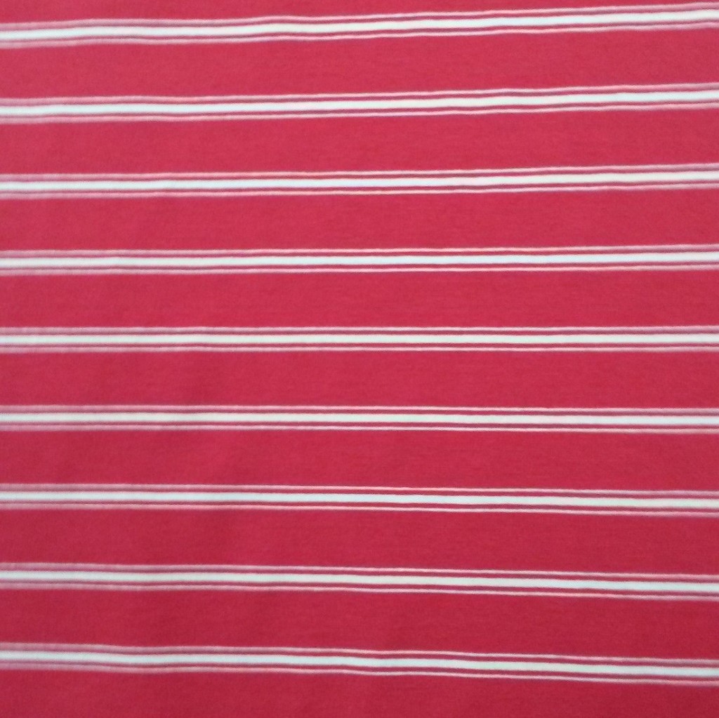 Červená s bílými pruhy 40x45cm