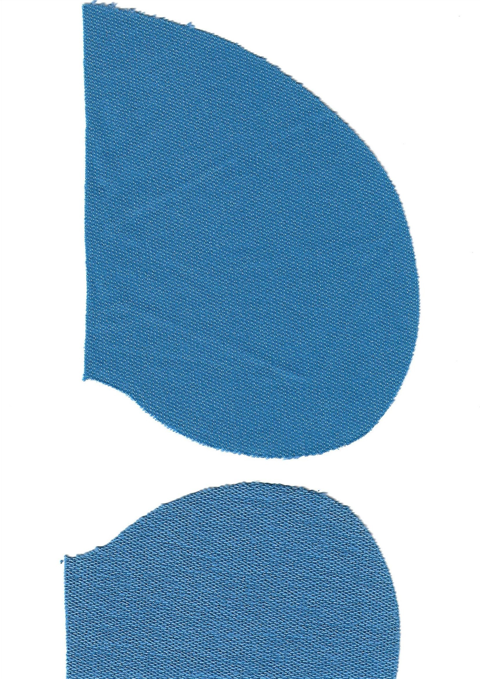 Výřez teplákovina modrá kapsa bp 2ks 16x14cm